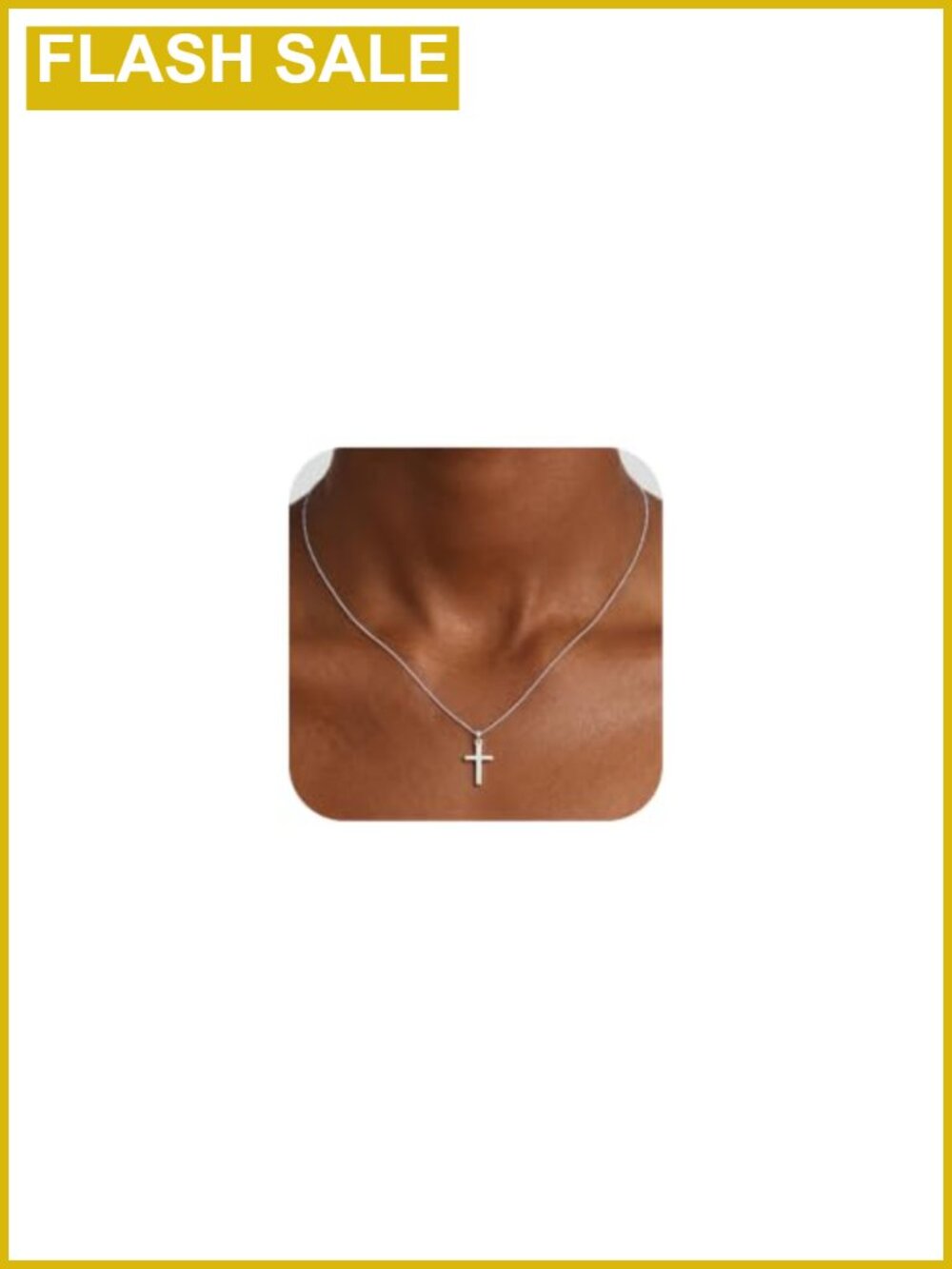 925 Sterling Silver Cross Necklace 1mm Box Chain Adjustable Women's Jewelry